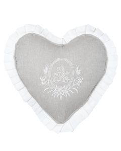 Decorative pillow Adelaide, cotton, gray, 30 cm