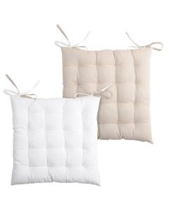 Chairs with laces Duo, cotton, different colors, 40x40 cm