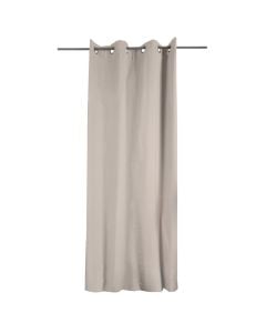 Full curtain with rings Duo, cotton, beige, 135x240 cm