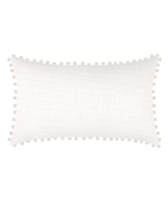 Decorative pillow Sanchez, cotton, white, 30x50 cm