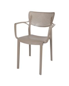Armchair Nehir, PP, cappuccino, 45.4x53xH84 cm