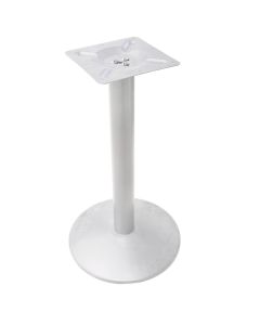 Table base round, metalic, white, Dia.42x72 cm