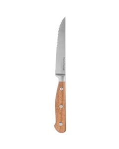 Steak knife, stainless steel/acacia wood, brown, 23 cm / blade 11.5 cm