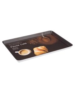Serving tray, melamine, black, 22x30 cm