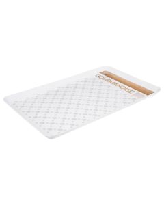 Serving tray, melamine, white, 30x45 cm