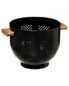 Strain pasta/pastry, metal, black, Dia.20xH18.5 cm
