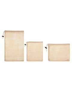 Bread basket (PC 3), cotton, beige, 28xH43 cm