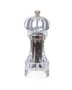 Pepper mill, acrylic, transparent, 5.5xH15 cm