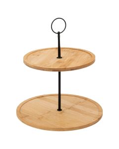 Candy stand, bamboo, brown, Dia.25xH30 cm