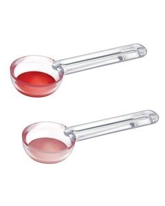 Ice cream serving spoon, plastic+silicone, red, 19 cm