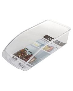Fridge organizer, plastic, transparent, 15x33 cm