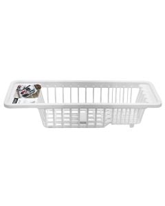 Sink strainer, plastic, white, 45x16x10 cm