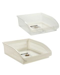 Fridge organizer, plastic, white, 26x29 cm