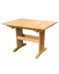 Extension table, teak wood, brown, 110/150xH75 cm