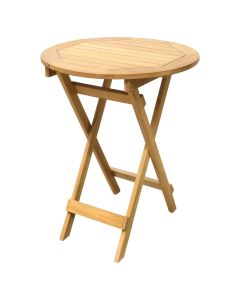 Round table, teak wood, brown, Dia.60xH74 cm