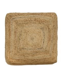 Ground cusion jute, natural beige, 55x55x20 cm