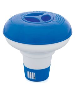 Chemical holder/doser, plastic, blue, Dia.12.5 cm