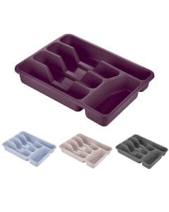 Spoon/fork drawer organizer, plastic, different colors, 26x33.5x4.5 cm