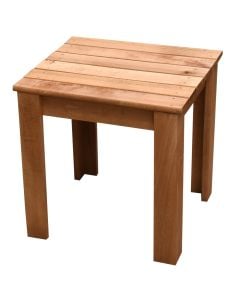 Sun lounger table, wood, natural, 36.540xH40 cm