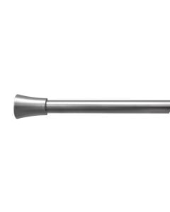 Extended curtain rod with metal knob, metalic, silver, Dia.25/28mm / 160-300 cm
