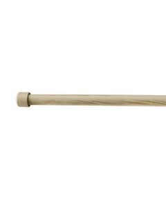 Extended curtain rod with metal knob, metalic, ivory/gold, Dia.16/19mm / 120-210 cm