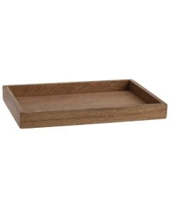 Serving tray, wood, brown, 19x28 cm