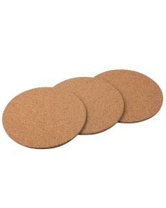 Pot protection mat (PK 3), wood, brown, Dia.19.5 cm