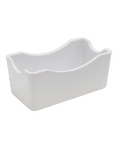 Sugar holder, melamine, white, 6.5x12xH5 cm