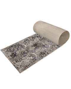 Capri rug, neoclassical, frieze, blue/cream/grey, 80 cm