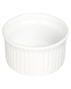 Cake-shaped bowl, ceramic, white, Dia.9xH4.8 cm