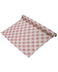 Tablecloth, PVC, white / red, 140 cm