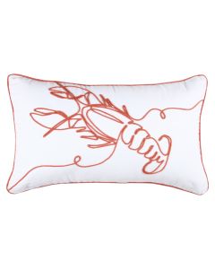 Yacht decorative pillow, cotton, orange, 30x50 cm