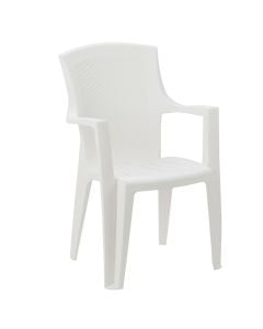 Armchair, Eden, polypropylene, white, 60x62xH89 cm