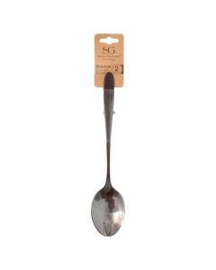 Salad serving accessories, stainless steel, black, L. 5 x D. 3 x H. 24 cm