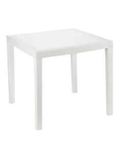 Garden table, King, polypropylene, white, 80x80xH72 cm