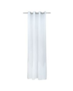 Veil curtain with rings, 100% polyester, white, 150x260 cm