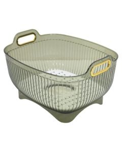 colander, plastic, green, 14.5x23x28.5 cm
