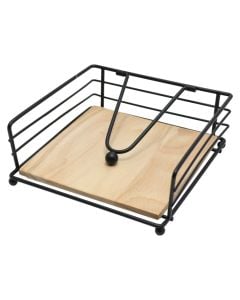 Paper holder, metal, black, 17x17xH8 cm