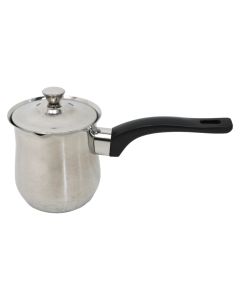 Coffee 5 pot with lid, stainless, silver, 9x10xH21 cm