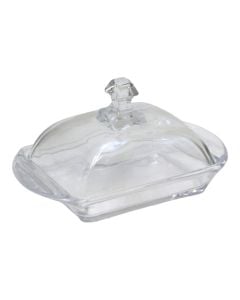 Candies holder, glass, transparent, 17x8.5 cm
