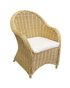 Armchair Kubu, rattan, natural gray, 65x68xH85 cm