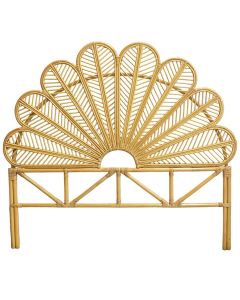 Headboard Malig, rattan, natural brown, 160x5xH135 cm