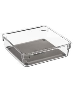 Drawer organizer, PET/TPE, transparent, 16x16xH4.5 cm