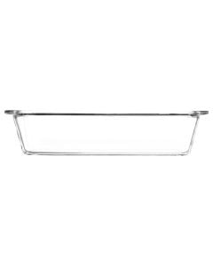 Rectangular baking pan, glass, transparent, 31x12 cm