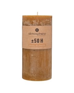 Olia cylindrical candle, paraffin, yellow, Dia.6.8xH14 cm