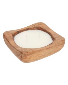 Qiri aromatik me mbajtese qeramike, arome lulesh (Linum), ngjyre e bardhe, D12.5 x H5 cm, 150 g