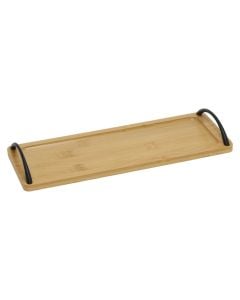 Serving tray, bamboo, brown, 11.5x32 cm