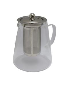 Teapot with filter, glass, transparent, H14 cm / 950 ml