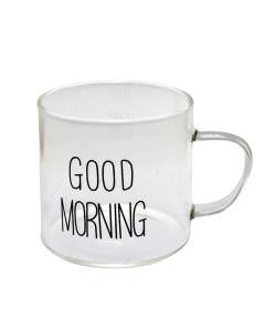 Tea cup ªGood Morningª, glass, transparent, H7 cm / 300 ml