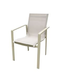 Armchair Romantique, aluminium/rattan, white, 43x46xH86.7 cm